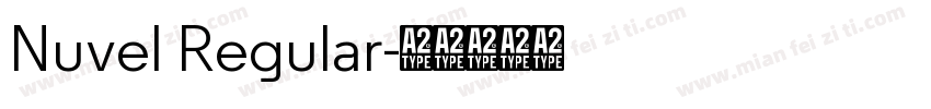 Nuvel Regular字体转换